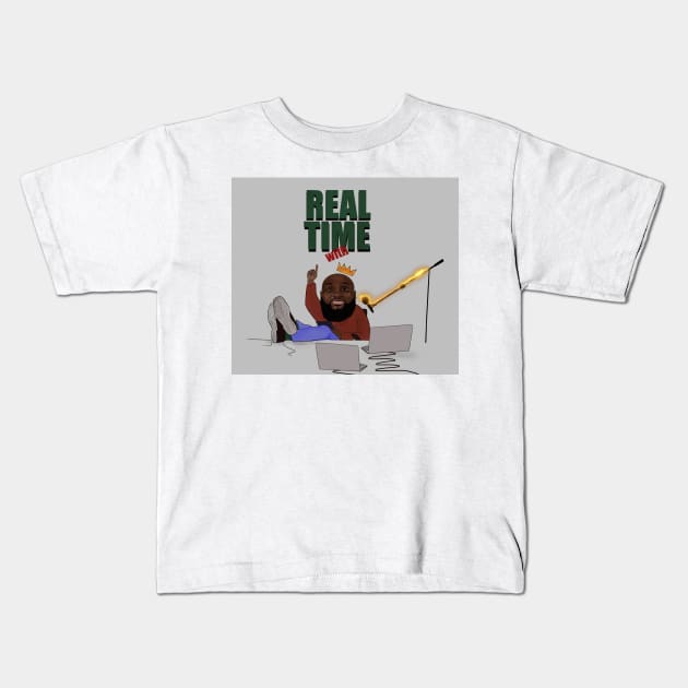 RealTime Hot Mic Tee Kids T-Shirt by Real Time with Prince Blue